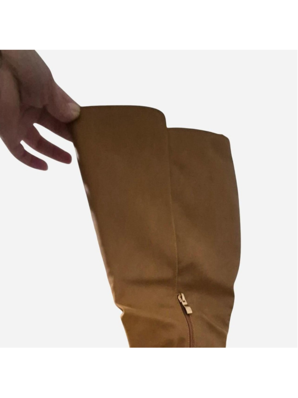 Tan knee-high boots with a boho vibe #boho #western SIZE 11